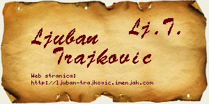 Ljuban Trajković vizit kartica